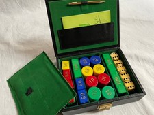 Coffret cuir noir jetons