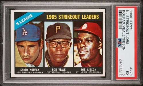 1966 topps 225 koufax veale - 1966,
