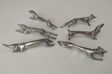 6  porte couteaux animalier métal argenté tous différents (CHRISTOFLE - GALLIA?)