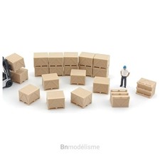 HO Lot Palox Fermés 1/87 H0 Caisse Diorama Transport Agricole Train Marchandises