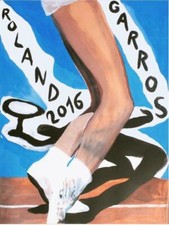 Roland Garros Affiche Officielle 2016 Poster par Marc Desgrandchamps