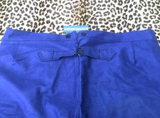 FRENCH 1940s MEN BUCKLE / CINCH BACK WORK PANTS~ BLUE MOLESKINE ~NEW & TAG~ L/XL