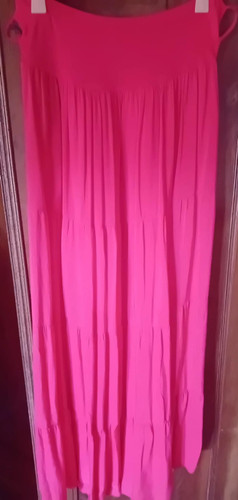 Jupe neuve longue rouge t42 - neuve,