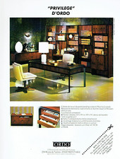 publicité Advertising 0423  1980  Meubles Orodo  Privilège cabinet travail