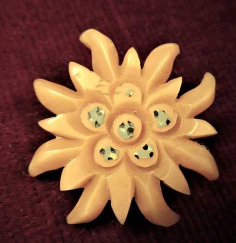 Broche bakélite ancienne - broche,