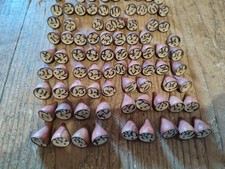 LOT (+80) PIONS DE LOTO ANCIEN XIXe SIÈCLE | Bois Conique Numéroté 1 à 90 