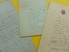 Pierre VERON (1833-1900) Journaliste CHARIVARI, NAIN JAUNE ... 3 x AUTOGRAPHE