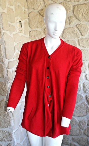Gilet cardigan rouge - rouge, neuf