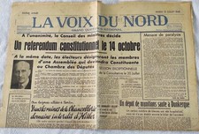 Journal La Voix Du Nord Édition Du Mardi 10 Juillet 1945 Ancien