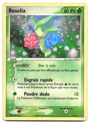 Carte pokémon roselia - roselia, 9/97