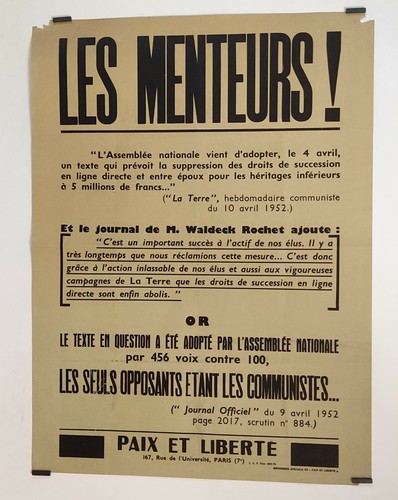 Les menteurs 1952 affiche - menteurs, !