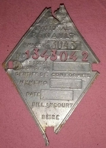 Plaque chassis constructeur - de,