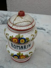 Bassano / Made in Italy : Pot à épices "Romarin" - Céramique - Bon état