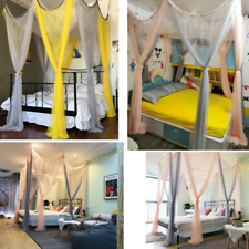 8 Portes Rideau Lit Baldaquin Moustiquaire Double Couleurs Princesse Tente