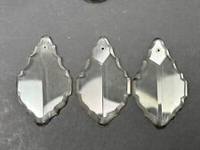Lot de 3 Pampilles Gouttes en Cristal Moulé pour Lustre/Pièce détachée .