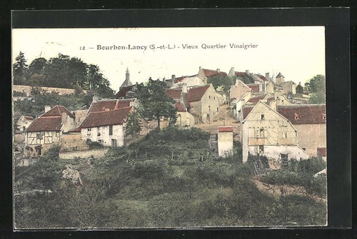 Cpa bourbon lancy - bourbon-lancy,, vieux