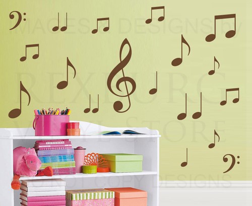 Music note large wall decal - music,