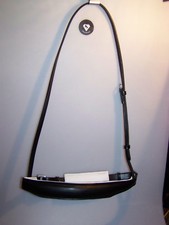 Kandarenreithalfter Muserolle Noir Cuir Blanc Mis en Évidence