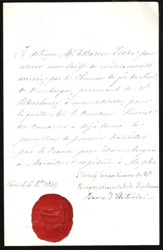 Baron antonini signé - baron, d’antonini.signé