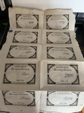 FRANCE PLANCHE 10 ASSIGNATS 5 LIVRES 1792 an 2 NON Coupés DIFFERENTS SIGNATURES
