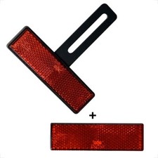 Catadioptre Universel moto E4 arrière rouge Etroit avec Réflecteur de Plaque