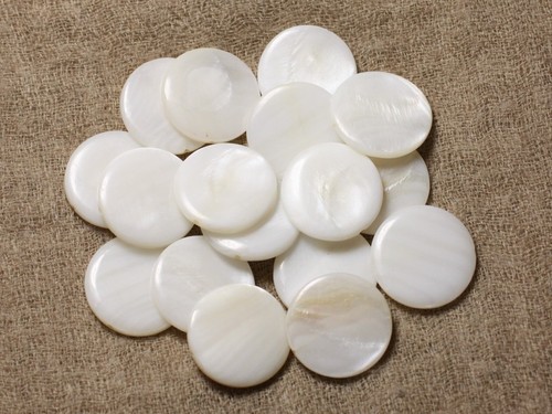 10pc perles coquillage nacre - -,