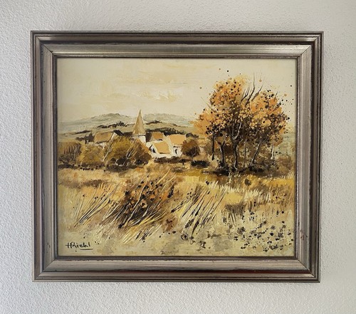 Huile sur panneau bosquet - sur, "bosquet
