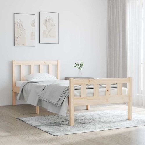Cadre lit blanc - blanc, bois