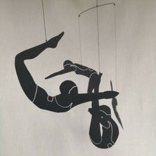 Mobile les nageuses, mobile design origami papier ,mobile enfant adulte, mer 