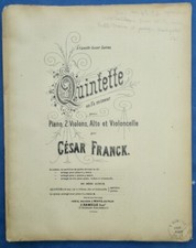 CÉSAR FRANCK PARTITION QUINTETTE POUR PIANO VIOLONS ALTO VIOLONCELLE HAMELLE