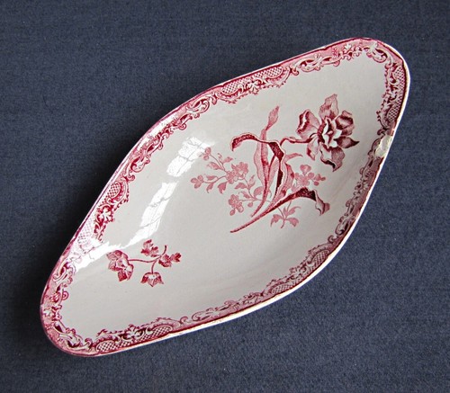 Ravier décor fontanges - décor, en
