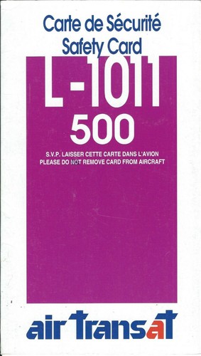 Safety card air transat - card,