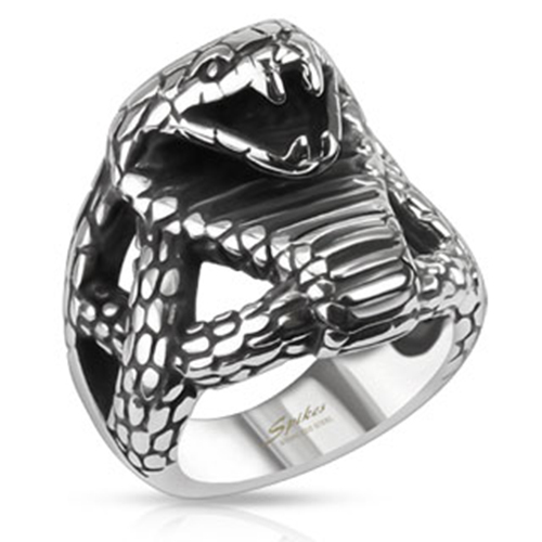 Bague acier inox kobra - acier,