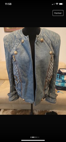 Balmain denim jacket size s - balmain, 36