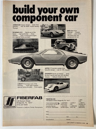 1976 fiberfab kit car print - fiberfab,