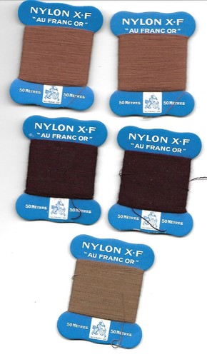 Cartes fil marron nylon - 5,