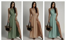 Robe Longue En Viscose  Avec Fente