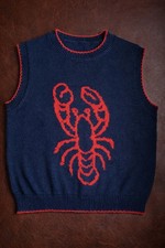 Top en maille bleu marine avec
