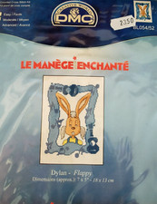 307 KIT BRODERIE POINT DE CROIX COMPTE DMC LE MANEGE ENCHANTE FLAPPY 18x13cm