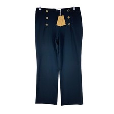 Maison 123 Femme Noir Ample Jambe Large Pour Robe Pantalon Taille Eur 44 W34