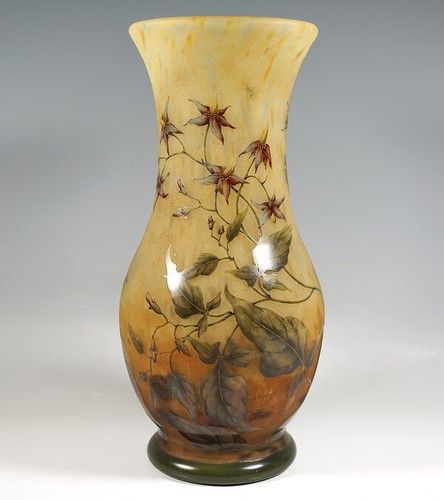 Daum nancy cameo vase bitter - daum,