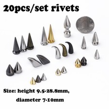 Punk Clous Cônes Pointes Rivets pour Cuir Sac Ceinture Chaussures Loisirs DIY