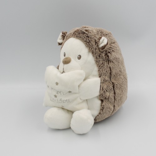 Doudou musical hérisson blanc