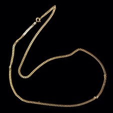 Superbe Chaîne Maille Cubaine/ Gourmette Plaqué Or  55  cm Très Belle Qualité