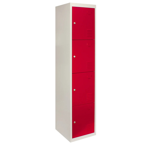Casier métallique rouge - rouge, 4