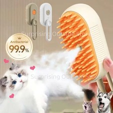 Brosse Vapeur 3 en 1 Chiens Chats – USB Rechargeable Massage Peigne Anti-Poils