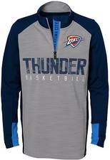 *NEW* OKC Thunder NBA "Little Shooter" 1/4 Zip Long Sleeve Top, Medium 5/6
