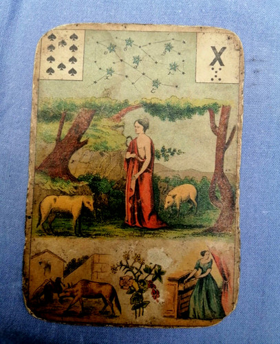 Ancienne carte tarot - carte, de