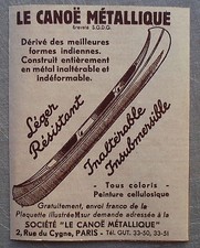 Publicité LE CANOE METALLIQUE  1935  french advert
