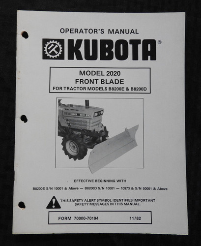 1980s véritable kubota b8200 - 1980s,